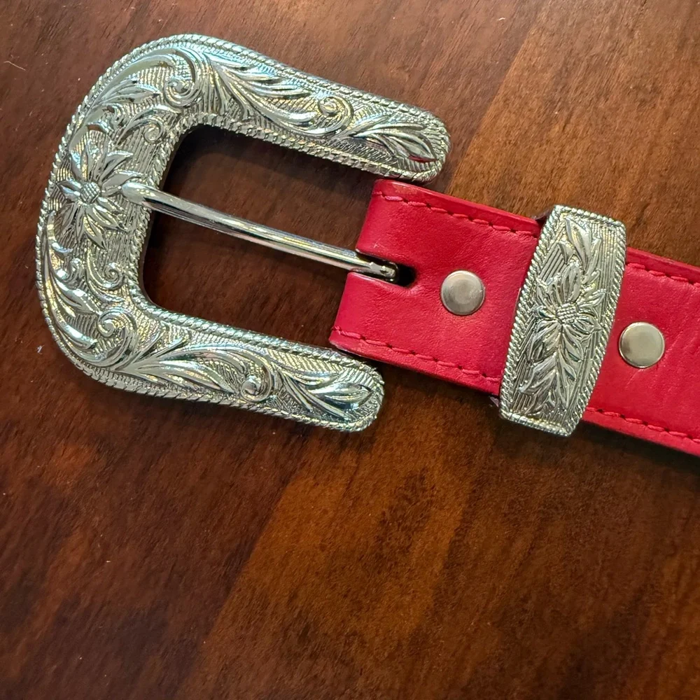 3D kids Belt with Silver Buckle